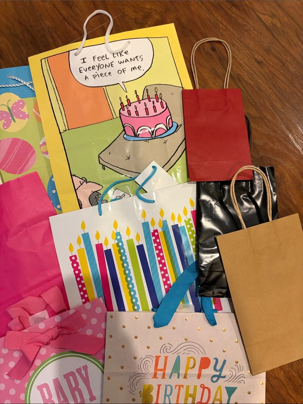 Assorted Party Gift Bags - Mixed Colors bundle of 16